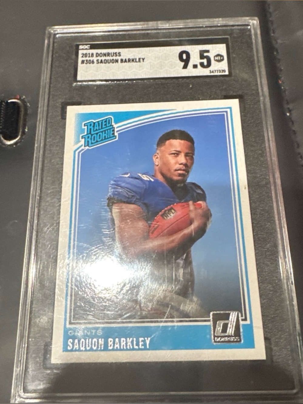 Russ Rated Rookie Football Card - Blue and White Accents